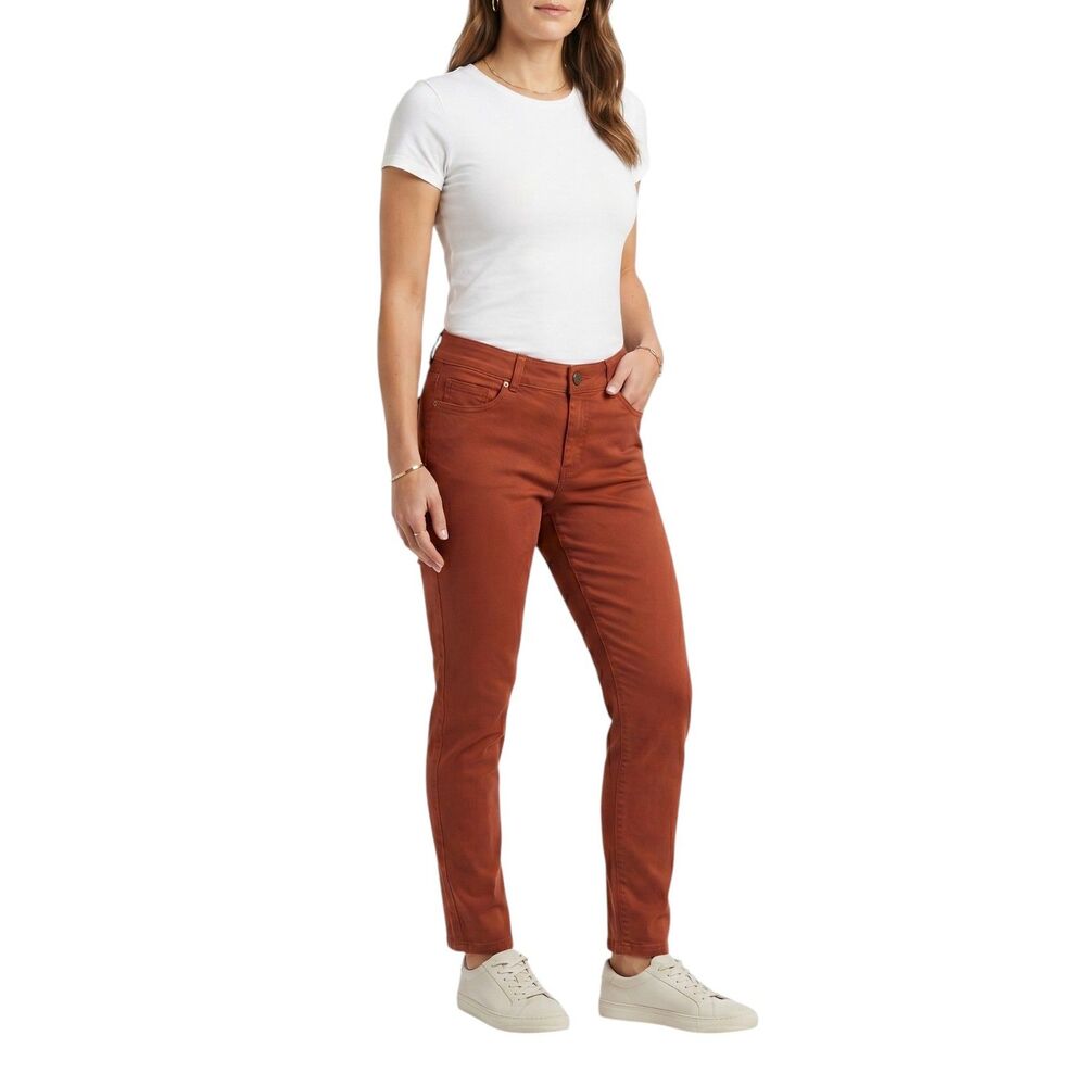 Code Bleu Burnt Orange High-Rise Slim Jeans Size 10